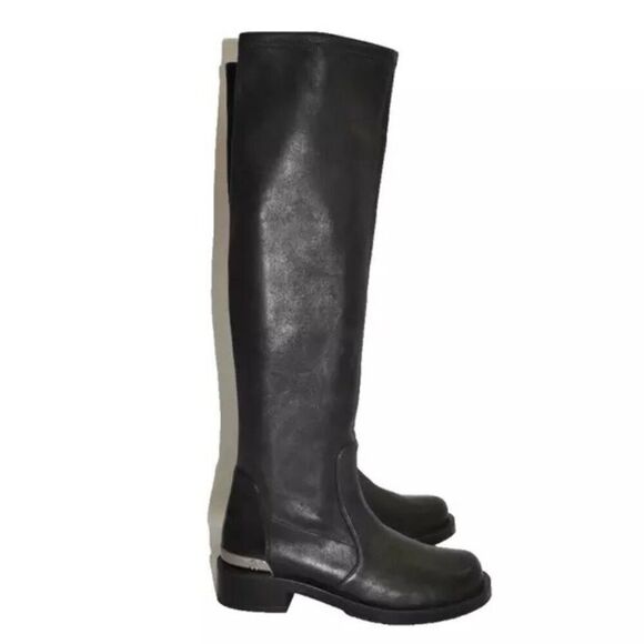 Stuart Weitzman Women's Mercer Bold Sw Logo Slouch Boots Fashion size 8 $ 895.00 - Picture 3 of 6